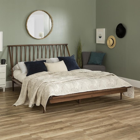 Walker Edison Furniture Walker Edison Furniture Modern Wood Queen Spindle Bed, Walnut BQSPINWT